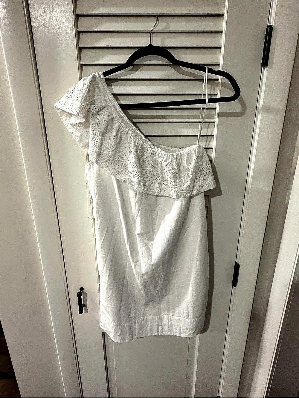 J.Crew One-Shoulder Ruffle dress in White Size 2